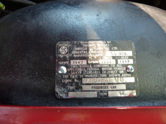1976 Triumph TR-6 - photo 5