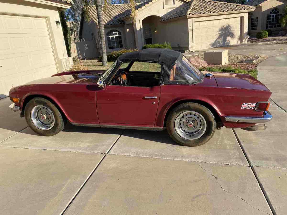 1976 Triumph TR6 Convertible Red RWD Manual 1976 Triumph TR6