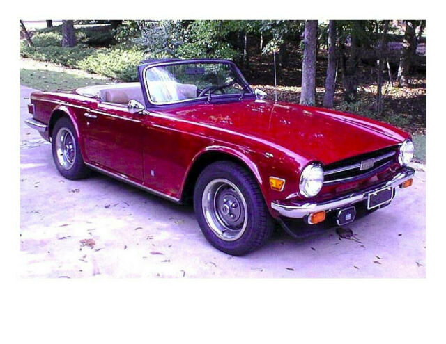 1976 Triumph TR6 - Custom Brick Red - Tan Interior & Canvas Top - E Overdrive 1976 Triumph TR-6 Convertible