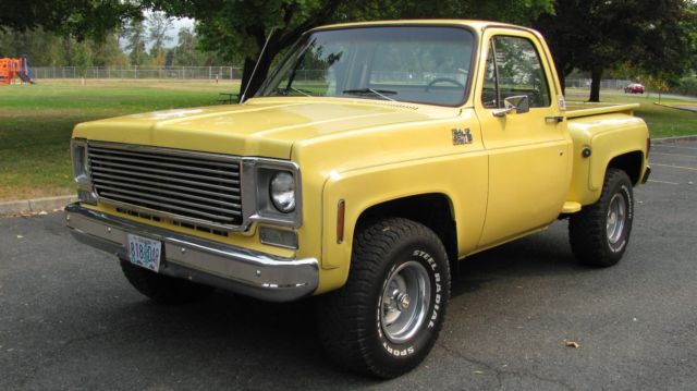 1977 77 75 76 78 CHEVY K10 4X4 PICKUP SHORT BED STEPSIDE SOLID WEST COAST TRUCK 1977 Chevrolet C-10 High Sierra Classic