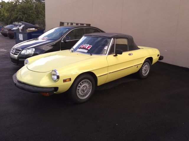 1977 Alfa Romeo spider 2000 manual transmission CONVERTIBLE NO RESERVE 1977 alfa romeo G80