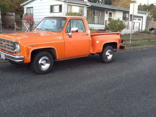1977 BIG BLOCK 454 CHEVROLET SHORT BED STEP SIDE HALF TON PICK UP CHEVY A/C CC 1977 Chevrolet C-10 SILVERADO