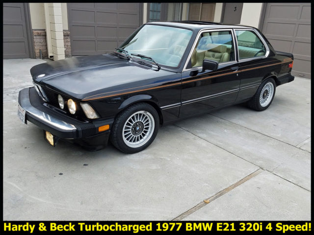 1977 BMW 320I 4 SPEED WITH HARDY AND BECK TURBOCHARGER! 99% RUST-FREE CA. E21! 1977 BMW 3-Series E21