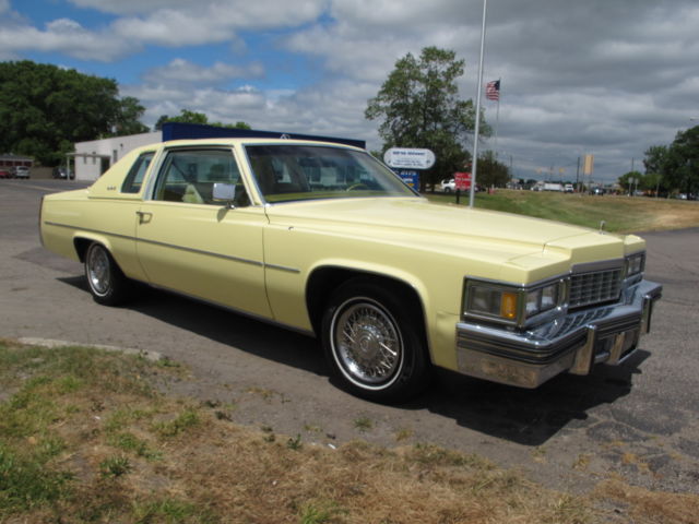 1977 Cadillac Coupe Deville - One Family Owned - Naples Yellow - Landau Top 1977 Cadillac DeVille