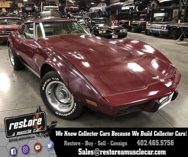 1977 Chevrolet Corvette 75366 Miles Dark Red Coupe 350ci V8 L82 3 Speed Automat 1977 Chevrolet Corvette --
