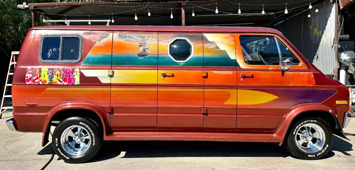 1977 Dodge B200 Psychedelic Conversion Survivor Time Machine 1977 Dodge B200 Van