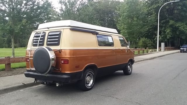1977 Dodge B200 Tradesman Camper Conversion Van Full Metal Pop Top - photo 3