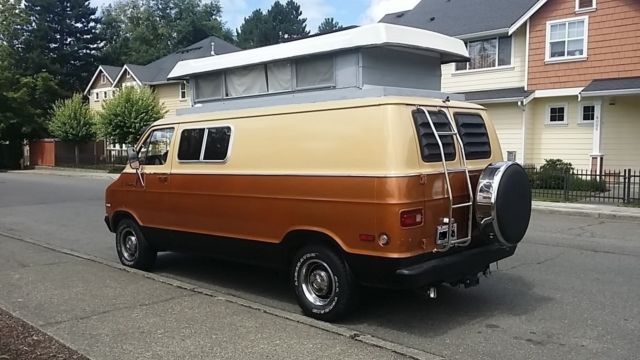 1977 Dodge B200 Tradesman Camper Conversion Van Full Metal Pop Top - photo 5