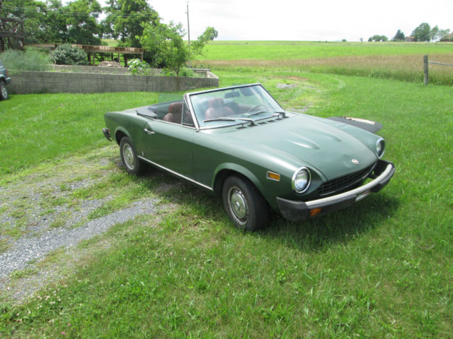 1977 Fiat Spider 124 Convertible Sports Car 1977 Fiat 124 Spider