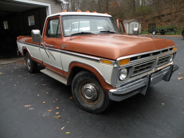 1977 Ford F-250 - 400 V8 - 4 speed - New Motor Runs Great - Western Truck 1977 Ford F-250 Ranger XLT