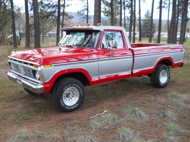 1977 Ford Ranger XLT F-150 4X4 Selling At No Reserve Rare Color Red/Silver 1977 Ford F-150 XLT