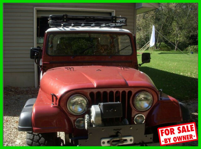 1977 Jeep CJ-7 8-Cylinder Gas 3-Speed 4WD Manual Safari Rack V8 IOWA c84367 1977 Jeep CJ