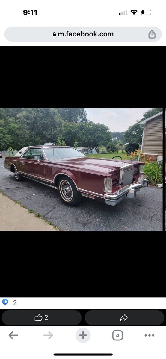1977 Lincoln Mark V Coupe Red RWD Automatic mark 5 1977 Lincoln Mark V mark 5