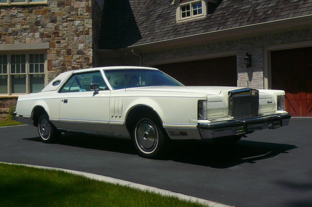1977 Lincoln Mk V, 36,429 miles, nice Southern car, triple white 1977 Lincoln Mark Series