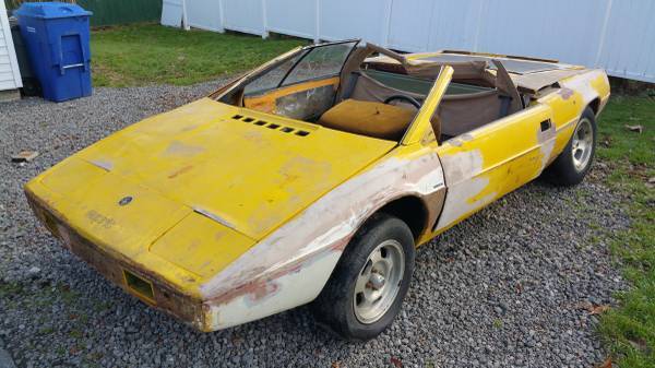 1977 Lotus Esprit S1 parts car, botched St.Tropez project? Wolfrace wheels 1977 Lotus Esprit S1 Series 1