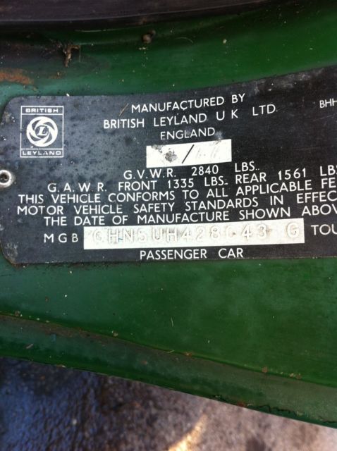 1977 MG MGB ROADSTER - photo 10