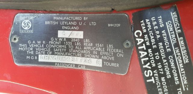 1977 MG MGB - photo 12