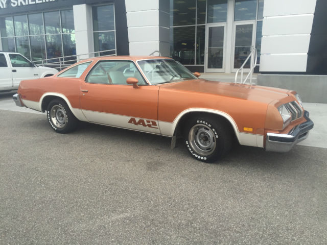 1977 Olds 442 350 Rocket V8 Classic Mandarin Orange White Interior 1977 Oldsmobile 442