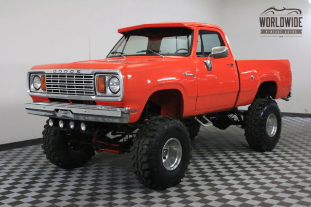 1977 Orange 440 V8 MOPAR HUGGER ORANGE SHORT BED! 1977 Dodge Power Wagon 440 V8 MOPAR HUGGER ORANGE SHORT BED