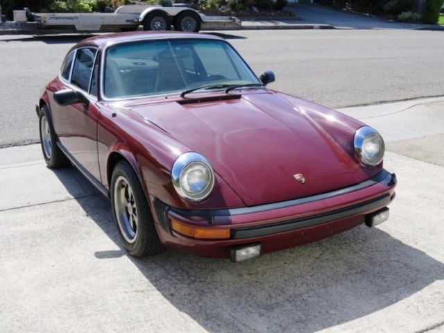 1977 Porsche 911S 0 Burgundy 1977 Porsche 911