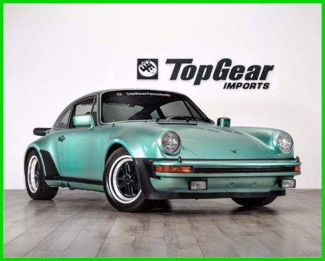 1977 Porsche Turbo Carrera Rare Ice Green Metallic over Cork Leather 1977 Porsche 911 Cork Leather