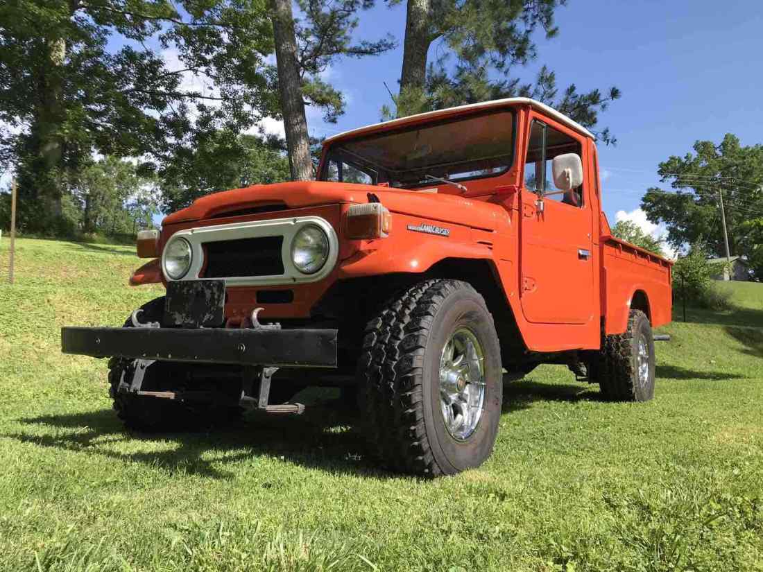 1977 Toyota FJ45 land cruiser Pickup Orange 4WD Manual No Reserve!!! 1977 Toyota FJ45 land cruiser