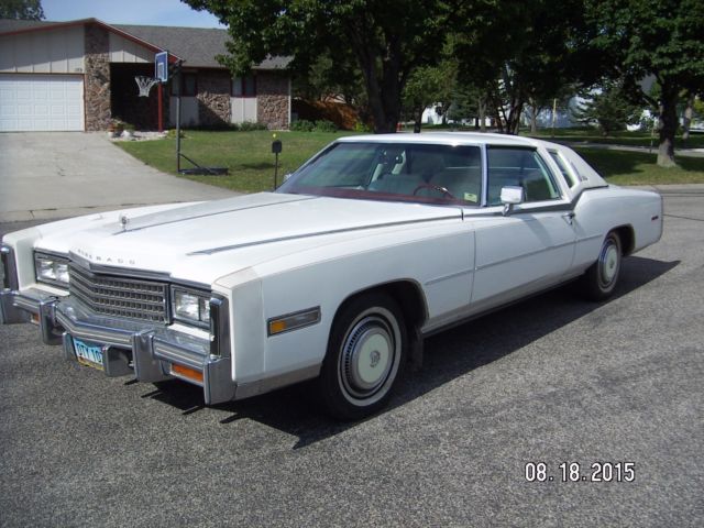 1978 Cadillac Eldorado Biarritz Coupe White with White leather/Red trim 1978 Cadillac Eldorado Biarritz