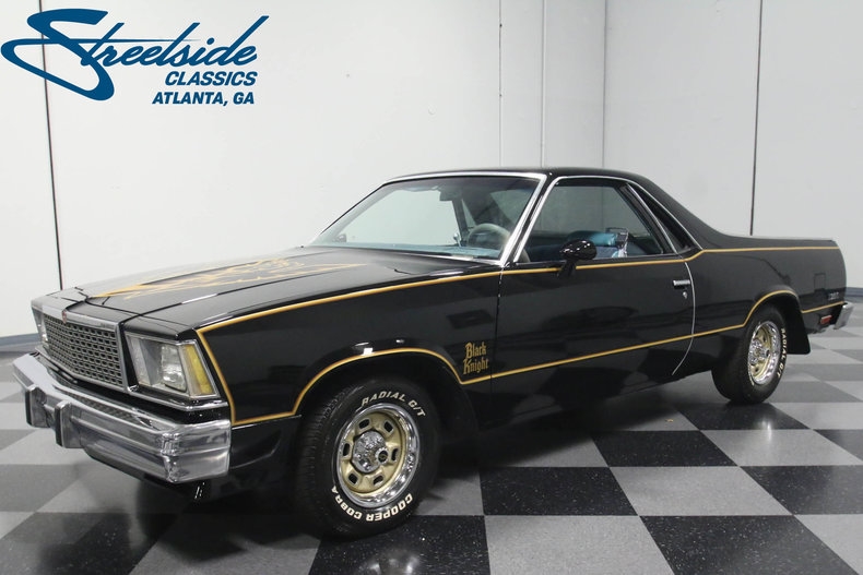 1978 Chevrolet El Camino Black Knight Tribute 91248 Miles Black Pickup Truck 350 1978 Chevrolet El Camino Black Knight Tribute