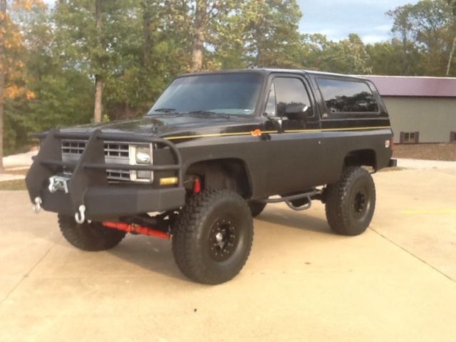 1978 CHEVROLET K5 BLAZER, BIG BLACK BEAUTIFUL CUSTOM WITH REMOVABLE TOP, NO RES 1978 Chevrolet Blazer K5 Silverado, custom