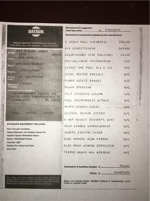 1978 Datsun 810 -- - photo 5