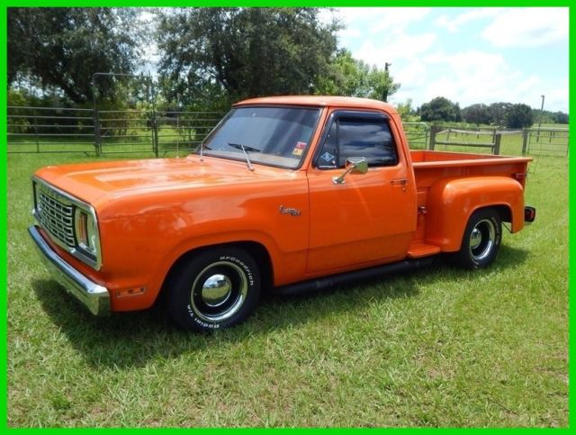 1978 Dodge D100 Pickup Truck,225 Slant 6 Eng,3-Spd Manual,Orig Sunrise Orange 1978 Dodge D100 D100 Pickup Truck