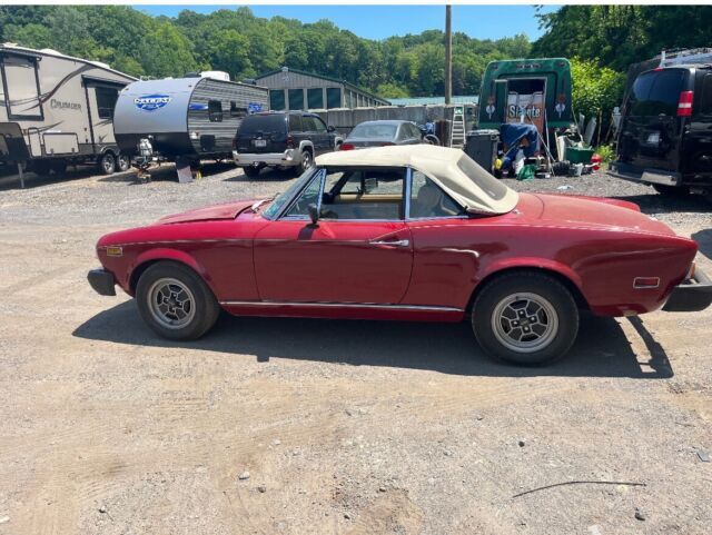 1978 Fiat 124 Spider Convertible Red RWD Manual 1978 Fiat 124 Spider