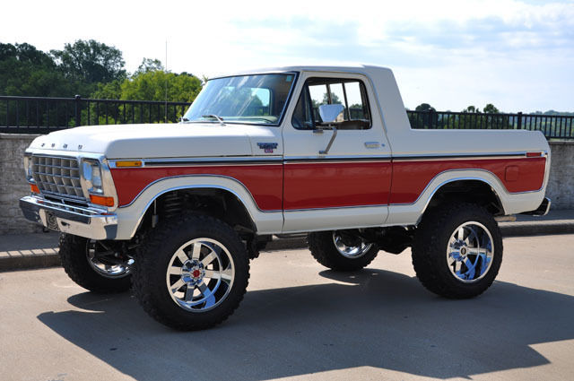 1978 Ford Bronco 4X4 Custom Pickup, Unibody truck, half cab bronco 1978 Ford Bronco