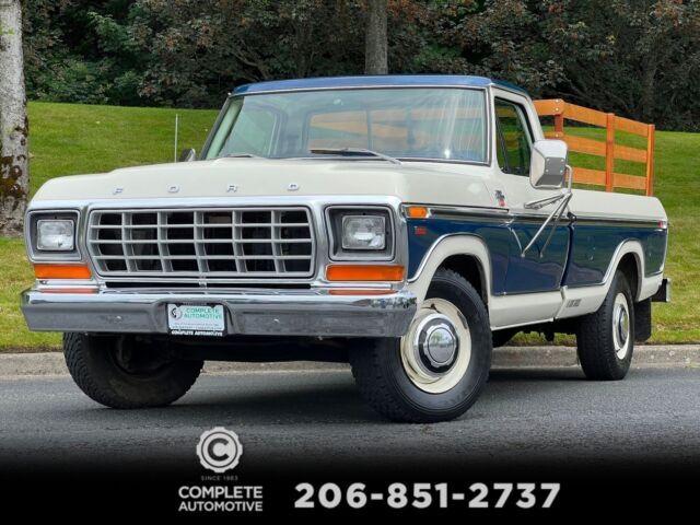 1978 Ford F-250 Ranger XLT Camper Special, Wimbeldon White & Midnight Blue Metal 1978 Ford F-250 Ranger XLT Camper Special Incredible Survivor 44 Year Ownership