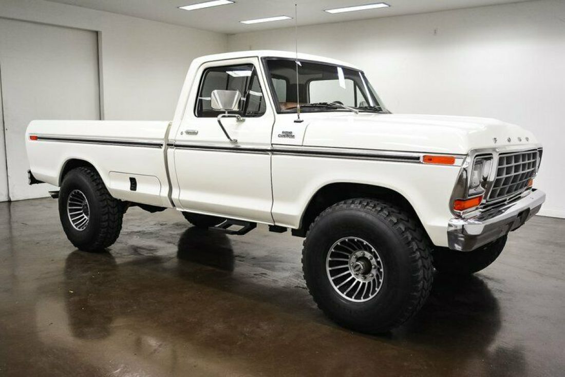 1978 Ford F250 767 Miles White Pickup Truck 400ci V8 4 Speed Manual 1978 Ford F-250