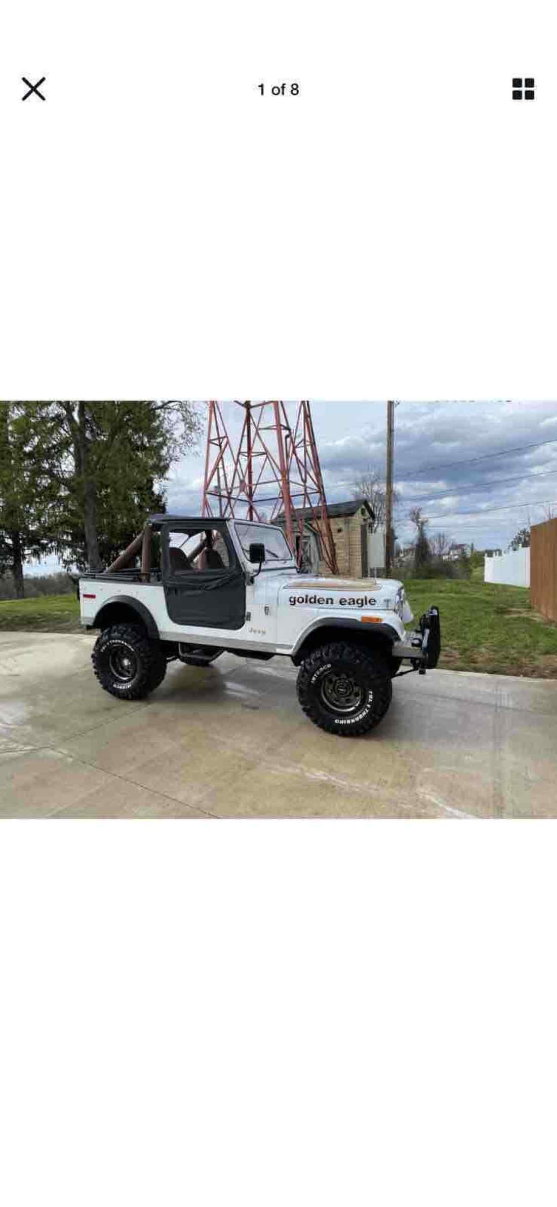1978 Jeep CJ-7 Convertible White 4WD Manual 1978 Jeep CJ-7