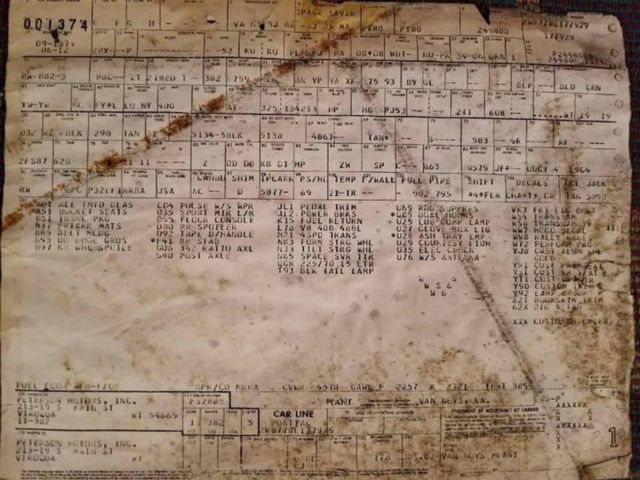 1978 Pontiac Trans Am PHS DOCUMENTED & ORIG BUILD SHEET 4-speed manual - photo 5