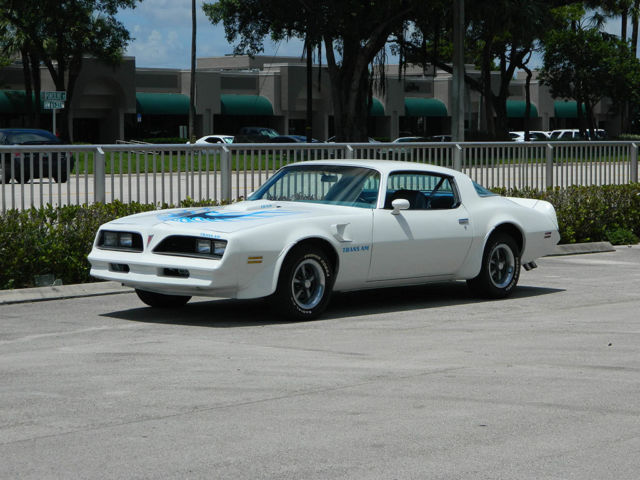 1978 PONTIAC TRANS AM WHITE BLUE BLUE BIRD 4 SPEED FACTORY A/C PS PB SUPER CLEAN 1978 Pontiac Trans Am