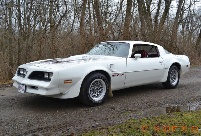 1978 TRANS AM 400 W72 WS6 MATCHING NUMBERS BEAUTIFUL CAMEO WHITE AND RED SHARP 1978 Pontiac Trans Am 2 DOOR COUPE