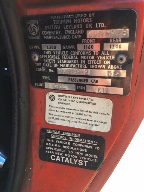 1978 Triumph Spitfire c11-- - photo 11