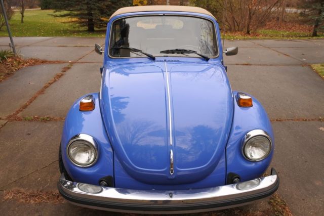 1978 Volkswagen Beetle Classic SuperBeetle Restored Convertible Vintage Car Blue 1978 Volkswagen Beetle - Classic 2 door