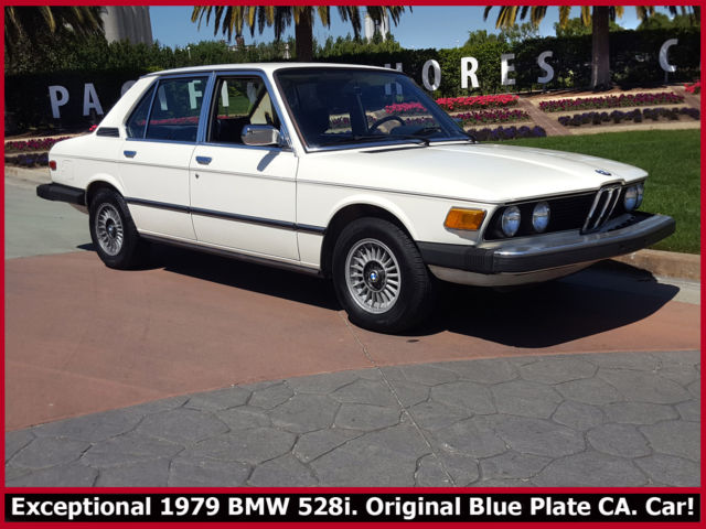 1979 BMW 528I E12. EXCEPTIONAL ORIGINAL RUST-FREE BLUE PLATE CALIFORNIA CLASSIC 1979 BMW 5-Series