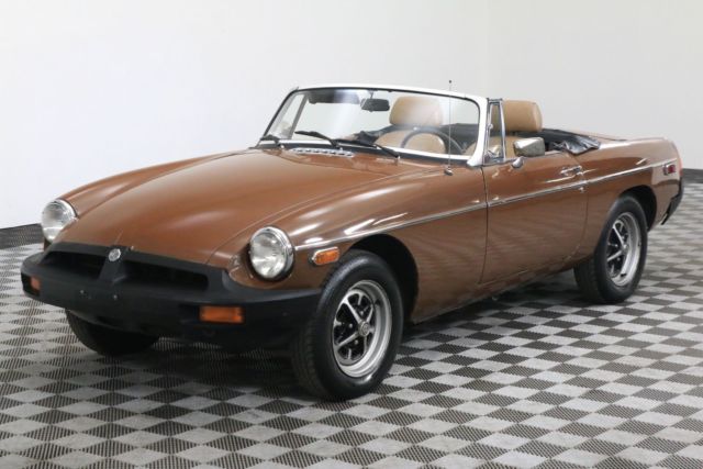 1979 Brown CONVERTIBLE ROADSTER! 1979 MG B CONVERTIBLE ROADSTER