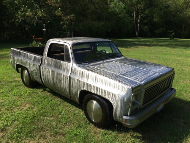 1979 Chevy C-10 Pick Up / Lowered / Chopped / Shaved / Bare Metal / Rat Rod / 1979 Chevrolet C/K Pickup 1500 C-10