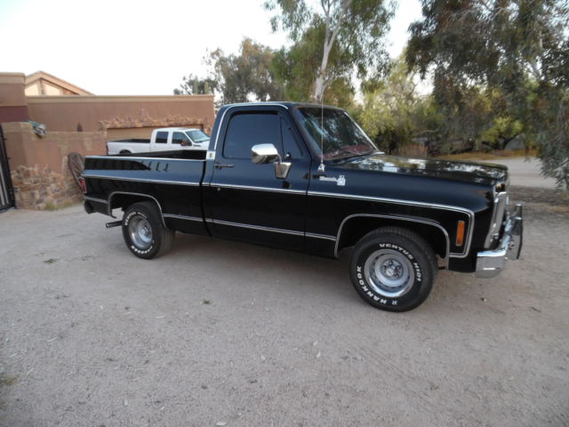 1979 Chevrolet C-10  Short Bed Heavy Half 454 AT AC LOADED Black Rare - photo 2