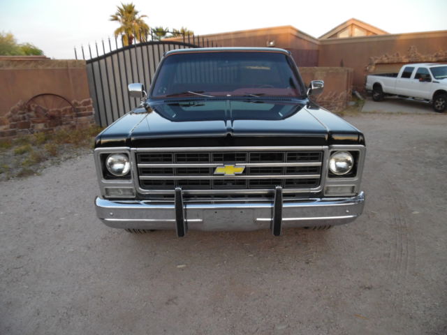 1979 Chevrolet C-10  Short Bed Heavy Half 454 AT AC LOADED Black Rare - photo 7