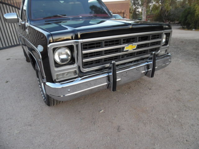 1979 Chevrolet C-10  Short Bed Heavy Half 454 AT AC LOADED Black Rare - photo 9