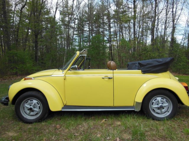 1979 Classic VW Super Beetle Convertible. Yellow 1979 Volkswagen Beetle - Classic Convertible