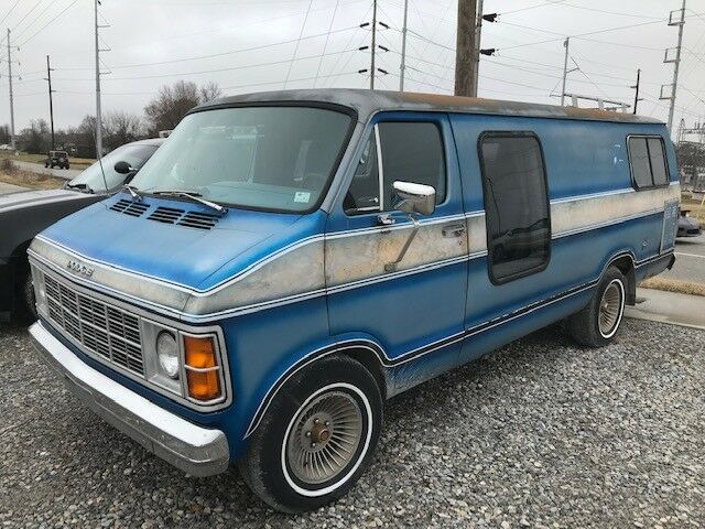 1979 Dodge B20 Van Retro 70s Van Blue 1979 Dodge B200 Van