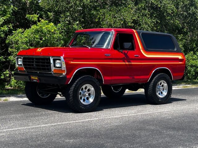 1979 Ford Bronco SUV Red 4WD Manual custom 1979 Ford Bronco custom